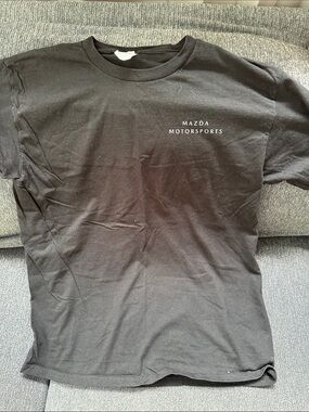 Miata fans! Mazda Motorsports Men’s Black Logo T‑Shirt sz M unisex